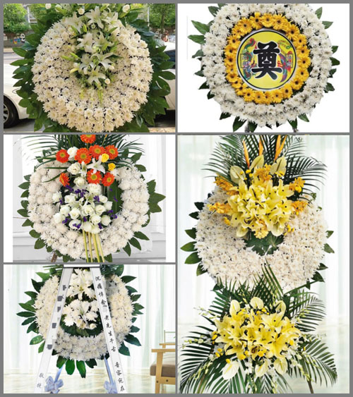 湖北孝感市大悟县三里镇四庙村花圈速递